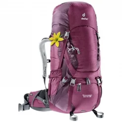 Sac à Dos Femme Sac à Dos Deuter Aircontact 50+10 SL Blackberry Aubergine