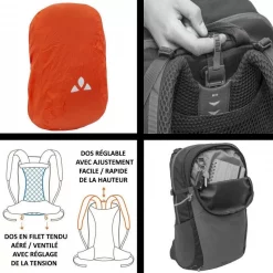 Sac à Dos Rando Sac à Dos Vaude Wizard 24+4 Bleu -PORTER Soldes Boutique sac a dos vaude wizard 244 bleu 2