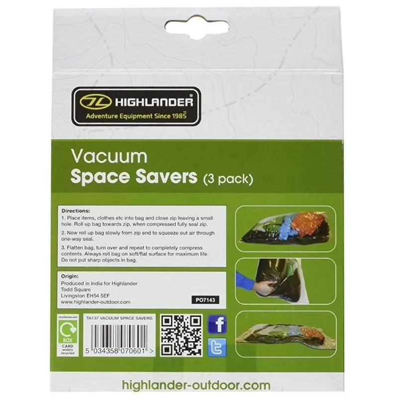 Sac étanche Sac De Compression Highlander Vacuum Space Savers 4 Sac étanche Sac De Compression Highlander Vacuum Space Savers – Image 2